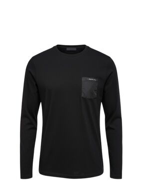 💯 authentic deal! Prada Black Tab Long Sleeve Shirt Men